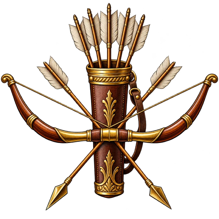 Bow, Arrows and Quiver